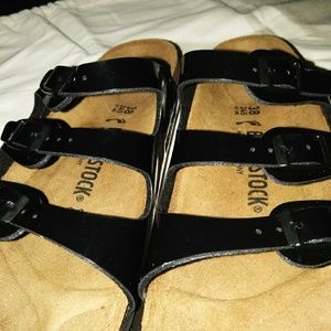 Birkenstock Black Patent Sandals